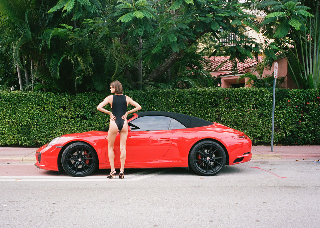 Thunder one-piece in Neon Noir, editorial