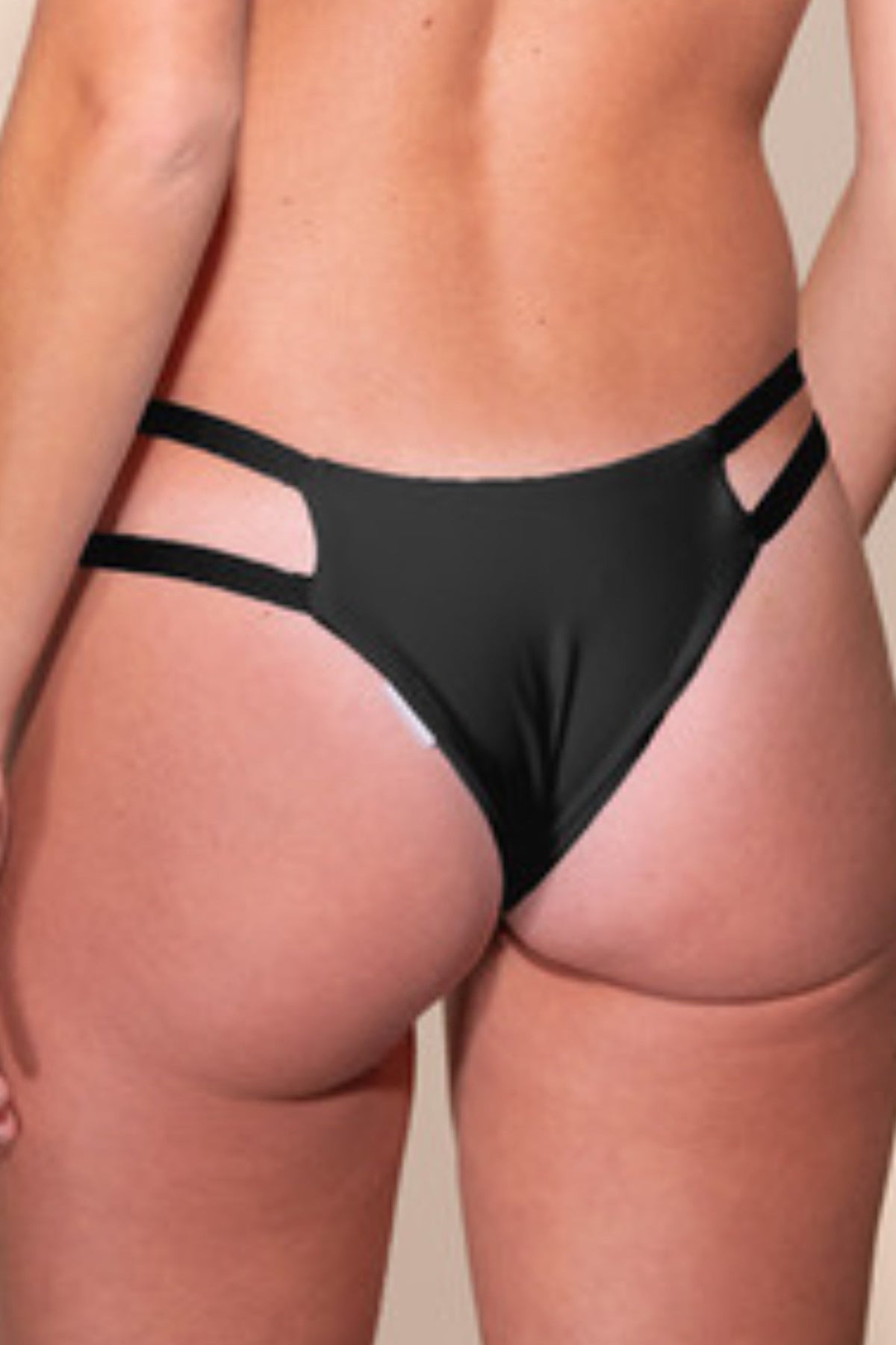 Little Runaway bikini bottom in Neon Noir, back